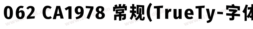 062 CA1978 常规(TrueTy字体转换